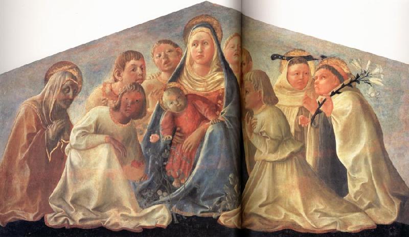Fra Filippo Lippi Madonna of Humility with Angels and Carmelite Saints Germany oil painting art